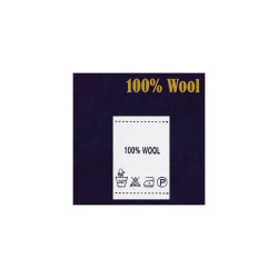 Ярлык на одежду - состав ткани 100% Wool (500)