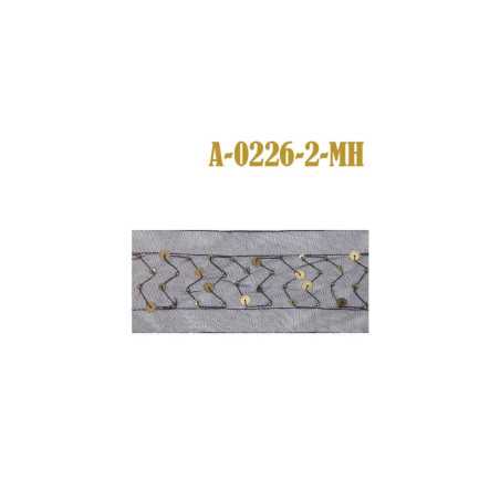 Тесьма с бисером и монистами 0226-2-A-MH черный