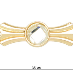 Украшение со стразами пришивное 786 золото